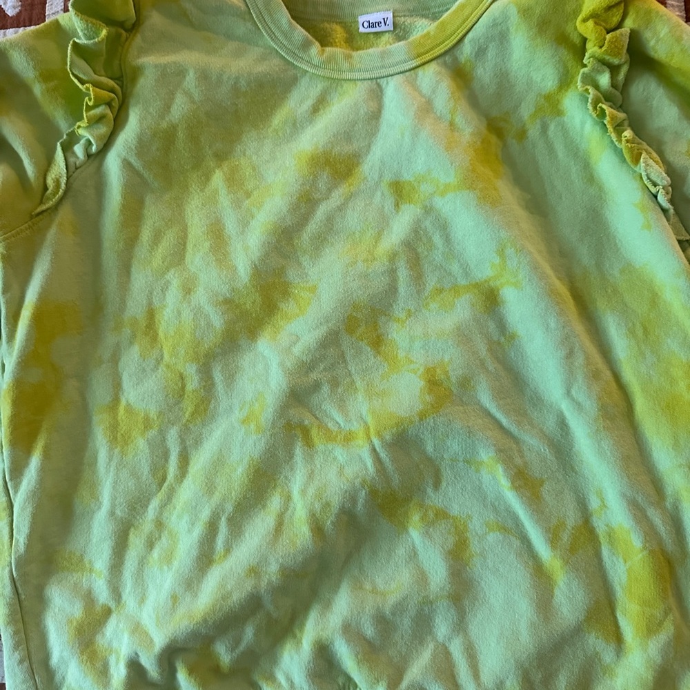 Clare V ruffle tie dye sweatshirt - Picture 3 of 11